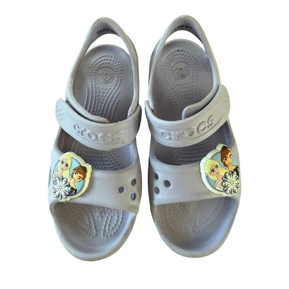 Crocs Frozen II Sandals Girls Toddler Size C12 Lavender Elsa Anna